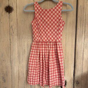 POLO RALPH LAUREN girls sleeveless dress, size 10, plaid. pink and white